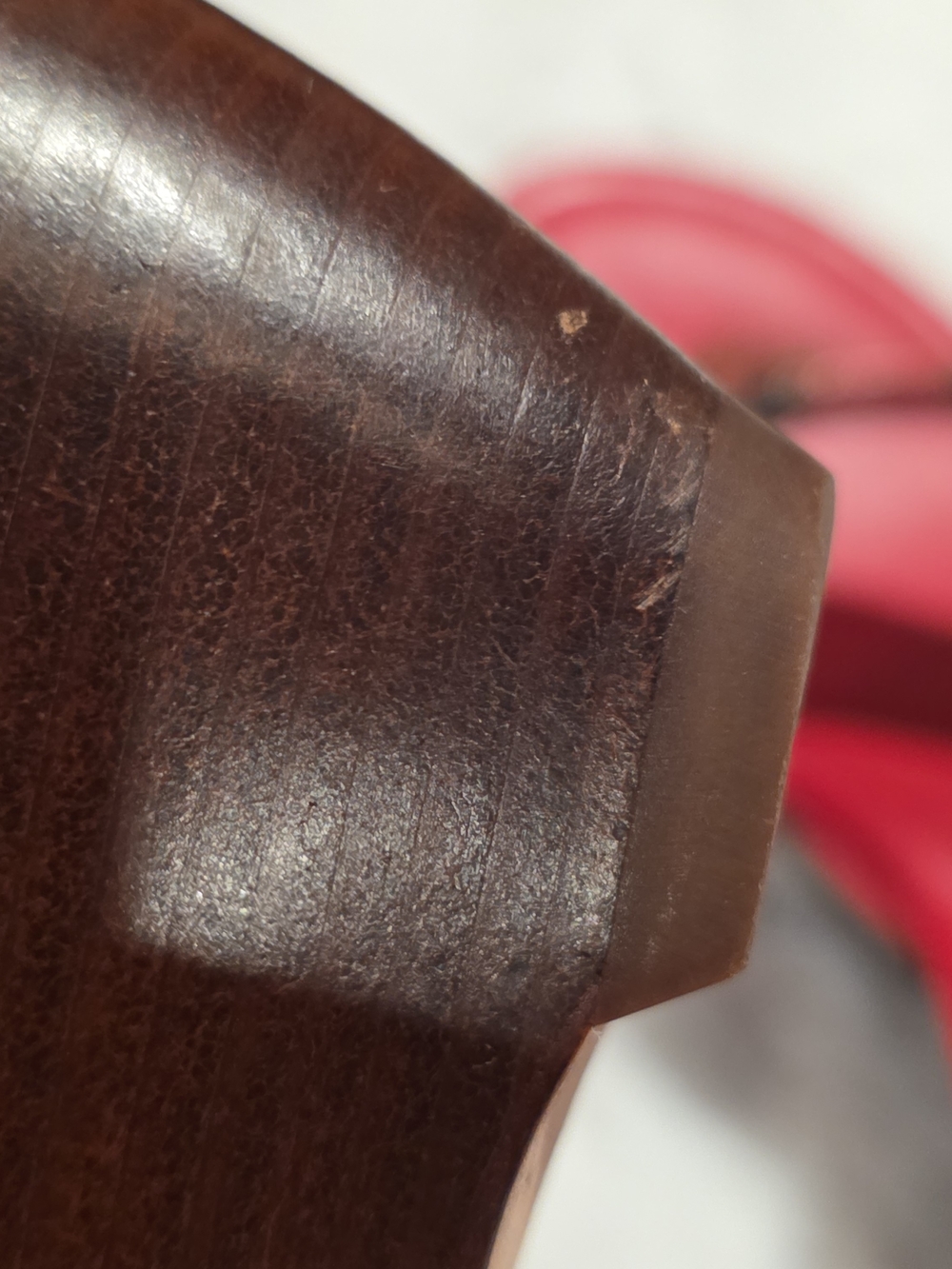 Cole Haan Red Thong Sandals with Brown Accent Straps and Stud Details - Picture 11 of 16